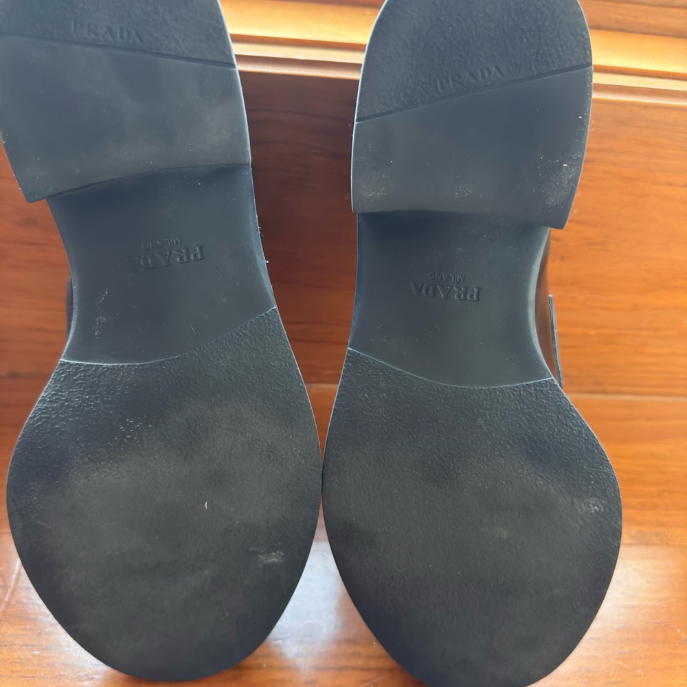 Prada Glossy Black Men's Slip-On Loafers - Picture 3 of 6